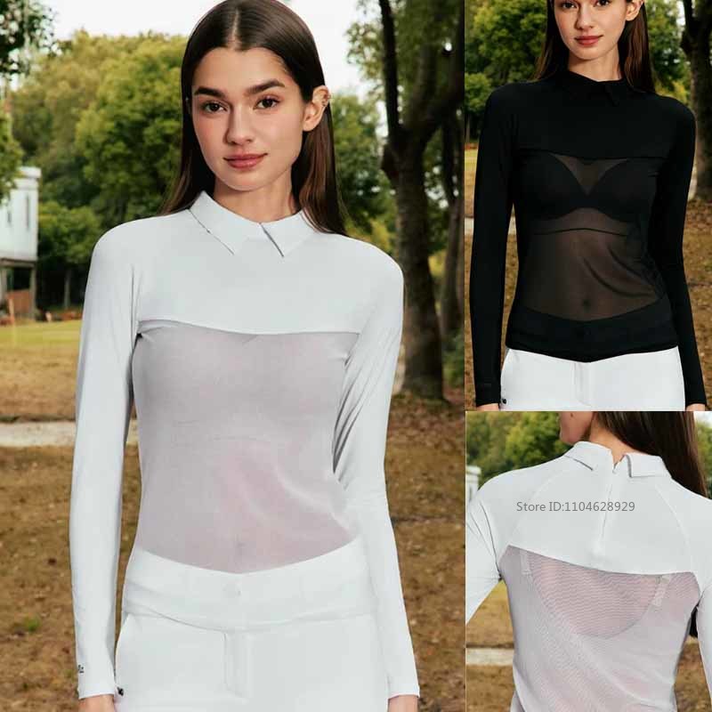 Golf Equipment For Women - Damska koszulka polo MG z długim