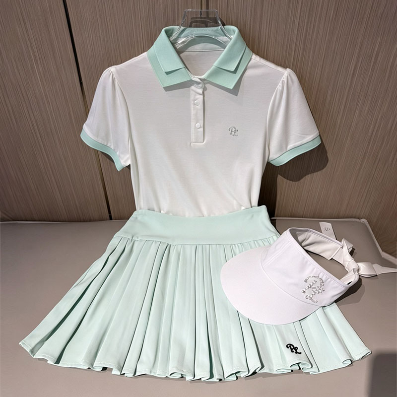 Golf Equipment For Women - Damskie koszulki polo z podwójnym kołnierzykiem,