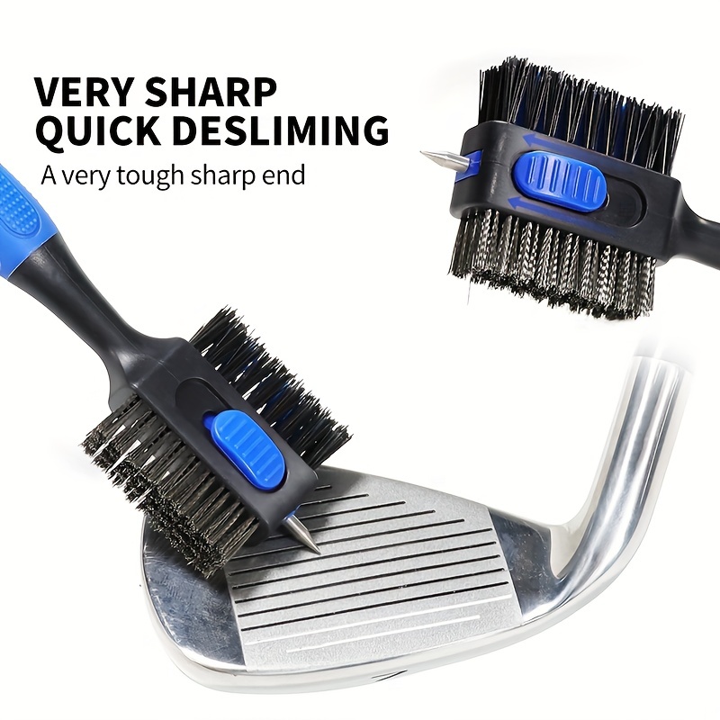 Golf Equipment To Improve Your Game - Dwustronna szczotka do czyszczenia kijów golfowych,